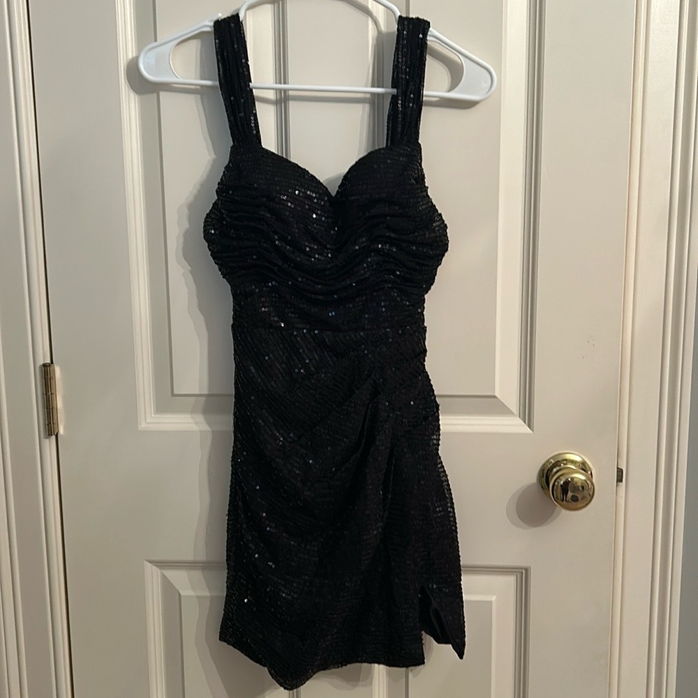 Extra small black sequin dress